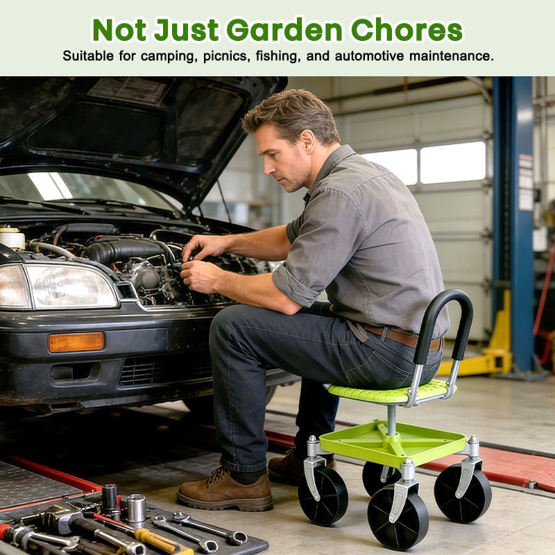 itoolmax garden rolling cart seat for car work