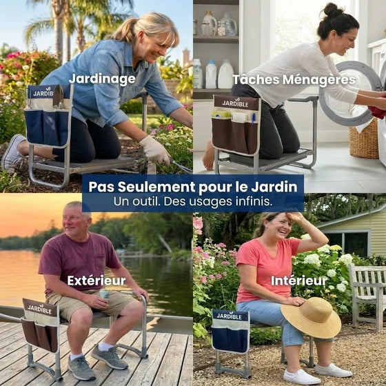 GENOUILLÈRE ET SIÈGE EN UNE SEULE ÉTAPE
