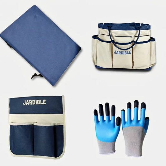 Cadeaux offerts (coussin de genou amovible, sac de jardinage, pochette, gants)